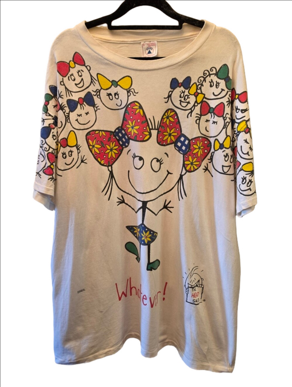 Vintage The Head Said Whatever! Graphic T-Shirt XL Delta 90s Y2K Art Tee